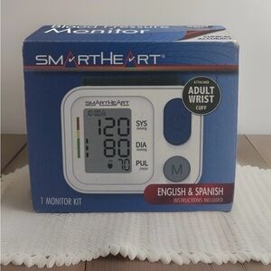 Smartheart Blood Pressure Monitor | Adult Wrist Cuff | 2-Person Memory